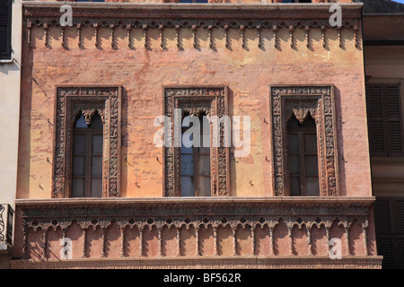 Façade Renaissance, Mantoue ou Mantoue, Lombardie, Italie du nord, Italie, Europe Banque D'Images