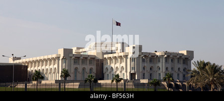 Le palais de l'Émir Diwan, le centre du gouvernement, à Doha, au Qatar. Banque D'Images