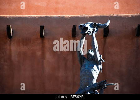 Statue de bronze de la Native American Banque D'Images