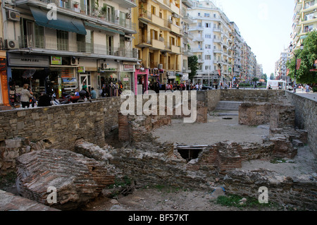 Palais de Galerius des découvertes archéologiques dans le centre-ville de Thessalonique en Grèce du Nord Banque D'Images