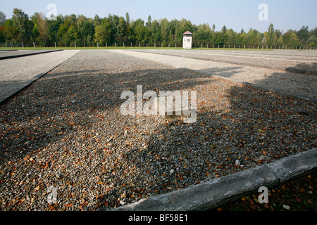 Le site du mémorial du camp de concentration de Dachau, en Bavière, Allemagne, Europe Banque D'Images