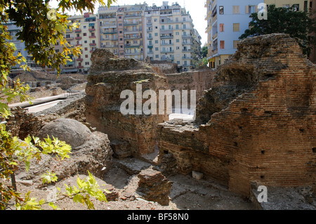 Palais de Galerius des découvertes archéologiques dans le centre-ville de Thessalonique en Grèce du Nord Banque D'Images