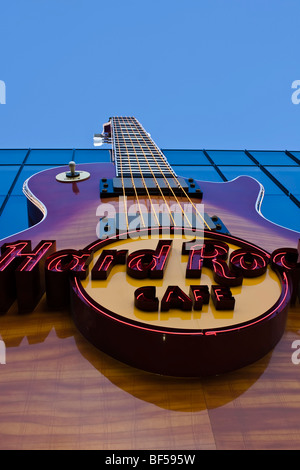 Guitare du Hard Rock Cafe à Las Vegas, Nevada, Etats-Unis Banque D'Images