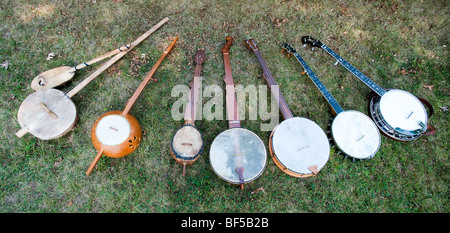 Collection de banjos Banque D'Images