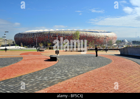Coupe du Monde FIFA 2010, la construction de l'emplacement de la ville de Soccer Stadium dans le quartier de Soweto, Johannesburg, Afrique du Sud, l'Afrique Banque D'Images
