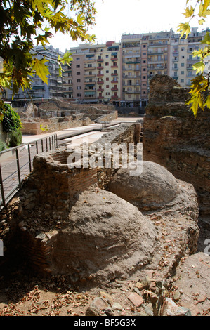 Palais de Galerius des découvertes archéologiques dans le centre-ville de Thessalonique en Grèce du Nord Banque D'Images