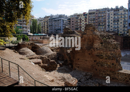 Palais de Galerius des découvertes archéologiques dans le centre-ville de Thessalonique en Grèce du Nord Banque D'Images