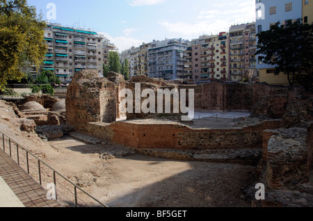 Palais de Galerius des découvertes archéologiques dans le centre-ville de Thessalonique en Grèce du Nord Banque D'Images