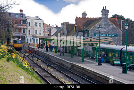 La gare de Swanage, Dorset, Angleterre Banque D'Images