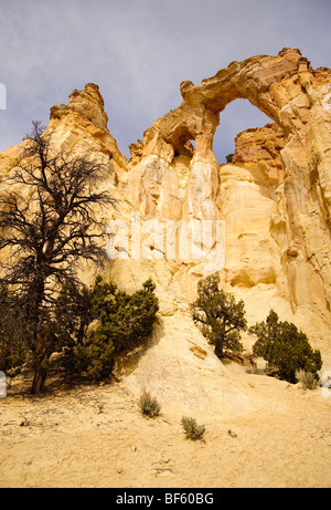 Cette double arch est dans le sud de l'Utah USA dans l'Utah Kodachrome State Park. Arches naturelles sont causés par l'érosion. Banque D'Images