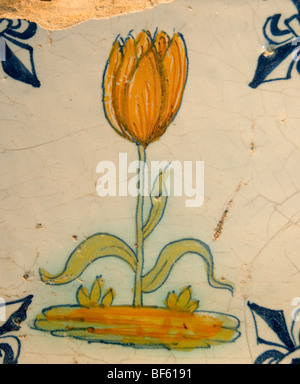 Museum Hoorn Pays-bas tulip tile 17 siècle Banque D'Images