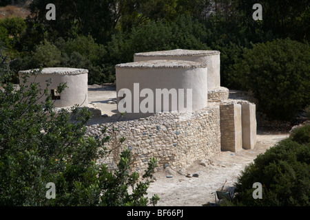 Reconstruction de l'ancien règlement Archéologique village néolithique république de Chypre Banque D'Images