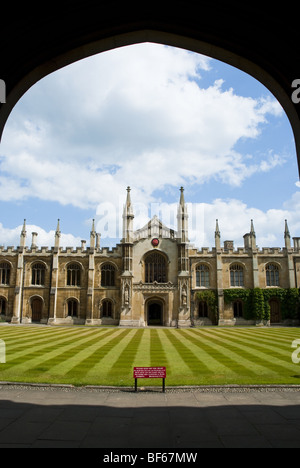 La cour de Queen's College à Cambridge, Royaume-Uni. Banque D'Images