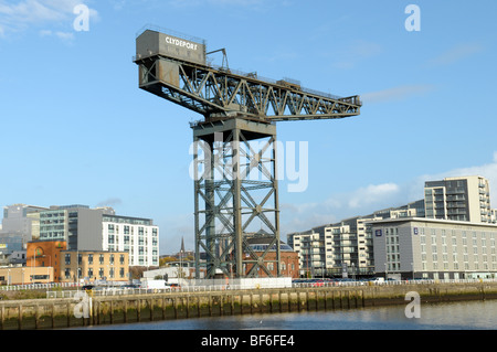 Vue aérienne de Finnieston Crane, Glasgow Banque D'Images