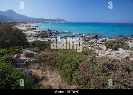 L'île de la plage de Falassarna Crete Grèce kasteli kissamos Chania europe Banque D'Images