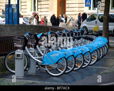 'Veloh' un nouveau public des vélos de location dans la ville de Luxembourg - l'Europe Banque D'Images