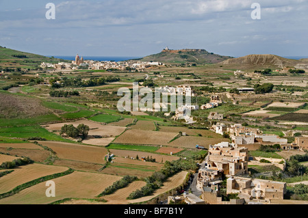 Vue de Victoria Rabat ville ancienne ville fortifiée de Gozo Malte Banque D'Images