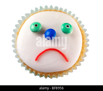 Visage TRISTE CUPCAKE Banque D'Images