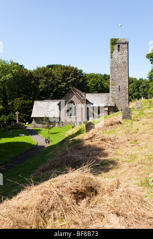 Stackpole église, dédiée à St Jacques et St Elidyr, dans le village de Stackpole Elidor ou Cheriton, Pembrokeshire, Pays de Galles Banque D'Images