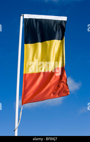Drapeau Belgique à Passchendaele Domaine du Souvenir, Fort Takapuna, Auckland, Nouvelle-Zélande, le vendredi, Novembre 06, 2009. Banque D'Images