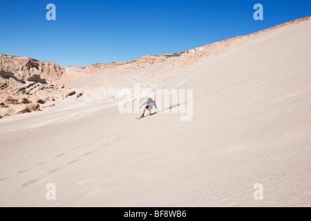 Des sables sur les dunes de la Death Valley, près de San Pedro de Atacama ville. Désert d'Atacama, au Chili. Banque D'Images