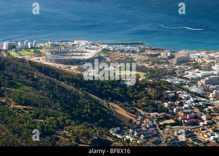 Construction de Green Point Stadium, Cape Town, Afrique du Sud, qui sera utilisé à l'étape de 2010 à la finale de la Coupe du Monde 2010 Banque D'Images