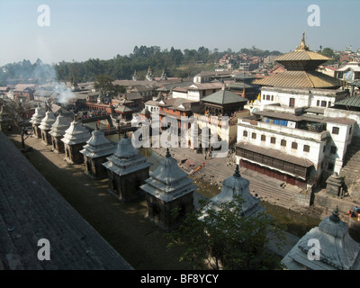 Temple de Pashupatinath est un temple hindou situé sur la rive de la rivière Bagmati sur la partie est de Katmandou, la capitale Banque D'Images