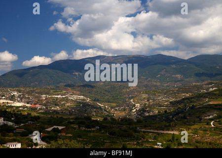 Le mont Olympe dans la chaîne de montagnes Troodos république de Chypre Banque D'Images