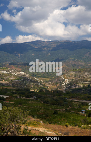 Le mont Olympe dans la chaîne de montagnes Troodos république de Chypre Banque D'Images