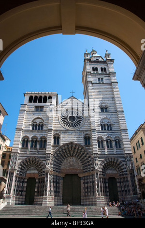 Cathédrale San Lorenzo de Gênes, Italie Banque D'Images