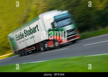 Eddie Stobart truck with motion blur Banque D'Images