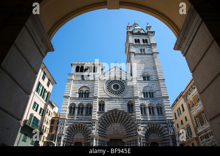 Cathédrale San Lorenzo de Gênes, Italie Banque D'Images