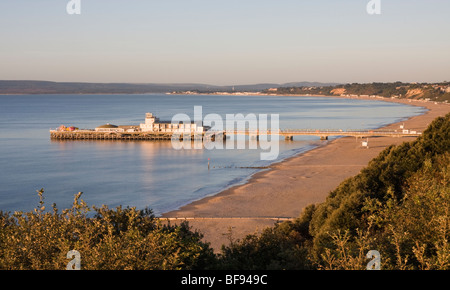 Jetée de Bournemouth et les plages de La Baie, Poole, Dorset, UK Banque D'Images