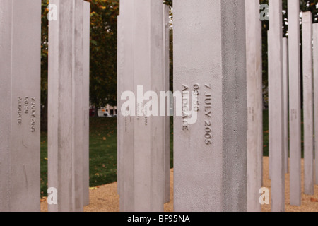 London Hyde Park le 7 juillet Memorial est un monument aux victimes des attaques terroristes le 7 juillet 2005 dans le centre de Londres Banque D'Images