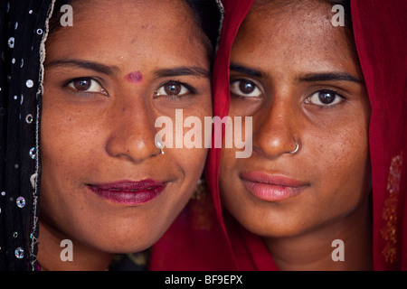 Les femmes Rajput au Pushkar Mela à Pushkar au Rajasthan Inde Banque D'Images