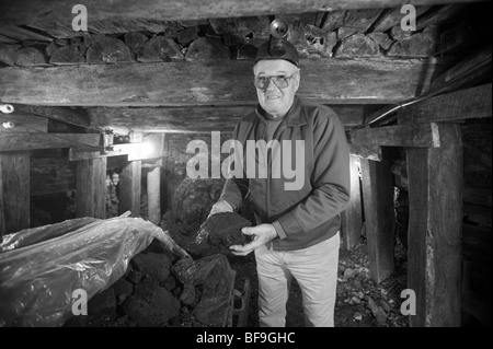 Le charbon - Jack Ayers de Barton MD possède son propre musée de la mine de charbon et à son domicile. Banque D'Images