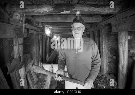 Le charbon - Jack Ayers de Barton MD possède son propre musée de la mine de charbon et à son domicile. Banque D'Images