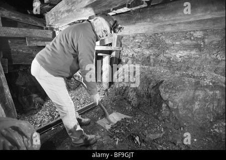 Le charbon - Jack Ayers de Barton MD possède son propre musée de la mine de charbon et à son domicile. Banque D'Images