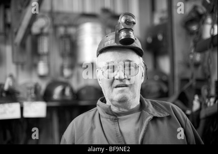 Le charbon - Jack Ayers de Barton MD possède son propre musée de la mine de charbon et à son domicile. Banque D'Images