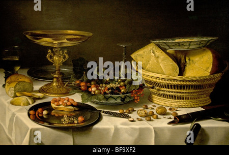 La vie toujours d'un Banquet Pice, Pieter Claesz,Musée Pays-Bas 1623 Banque D'Images