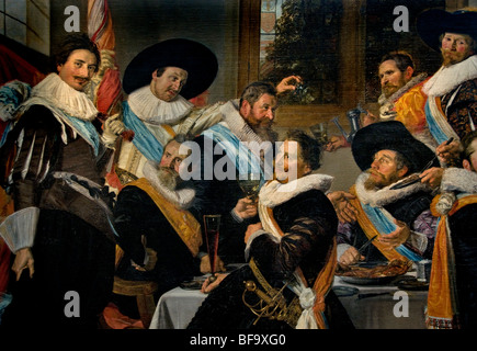 Frans Hals Banquet 1582-1666 Callivermen les agents de Garde Civique 1627 Pays-Bas Musée Banque D'Images