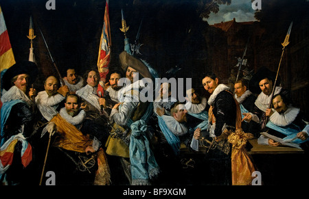 Frans Hals Banquet 1582-1666 Callivermen les agents de Garde Civique 1627 Pays-Bas Musée Banque D'Images