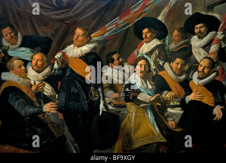 Frans Hals Banquet 1582-1666 Callivermen les agents de Garde Civique 1627 Pays-Bas Musée Banque D'Images