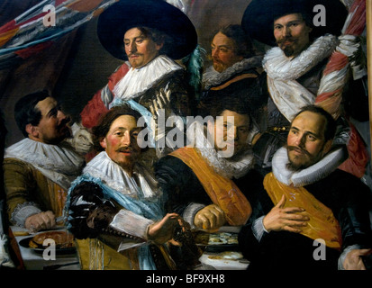 Frans Hals Banquet 1582-1666 Callivermen Garde Civique 1627 Pays-Bas Musée Banque D'Images