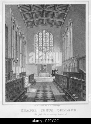 Jesus College, Cambridge - intérieur de la chapelle Banque D'Images