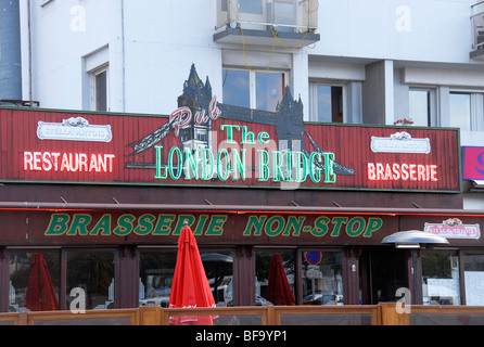 Le restaurant du Pont de Londres, Calais, France Banque D'Images