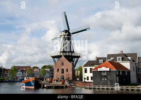 Moulin Moulin de Adriaan Spaarne Haarlem Pays-Bas Hollande Banque D'Images