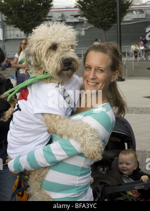 2009: New York City, 3rd défilé annuel de chiens et concours au Pier 84 à Manhattan. Banque D'Images