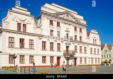 Hôtel de ville de Guestrow, Mecklembourg Suisse, Bavière, Allemagne Banque D'Images