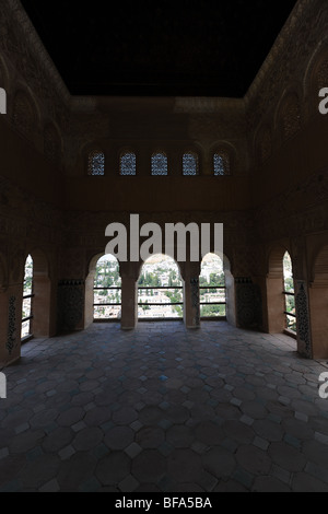 Mirador, La Tour des Dames, le Partal, l'Alhambra, Grenade, Andalousie, Espagne Banque D'Images